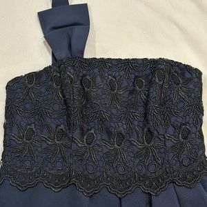 Navy and black, Kay Unger Cocktail dress, size 6